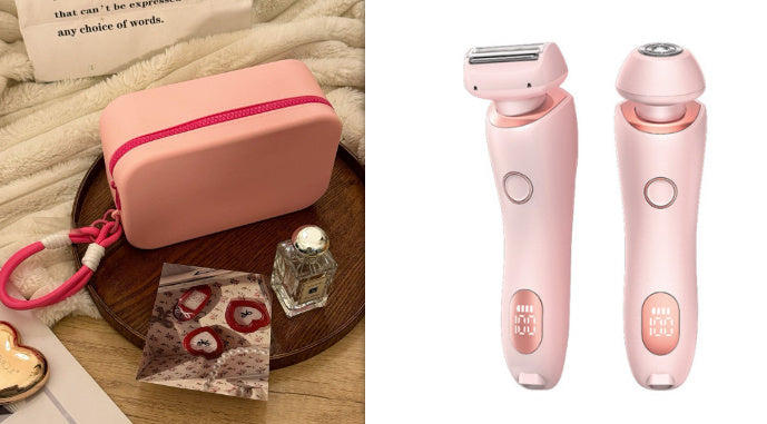 2 In 1 Hair Removal Epilator USB Rechargeable Trimmer Women Body Razor Face Leg Armpit Bikini Hand Pubic Shaver Hair Remover Forease