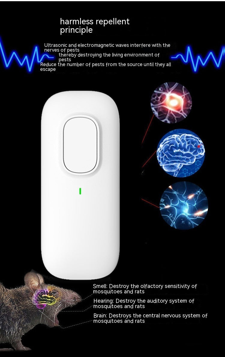 Mouse Expeller Ultrasonic Household Indoor Insect Repellent Fly Ultrasonic Mosquito Repellent Bedroom Plug Electronic Machine