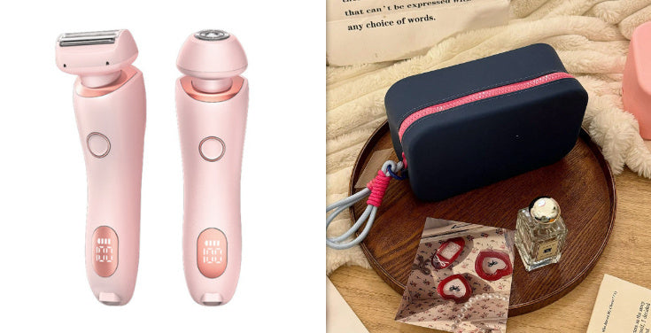 2 In 1 Hair Removal Epilator USB Rechargeable Trimmer Women Body Razor Face Leg Armpit Bikini Hand Pubic Shaver Hair Remover Forease