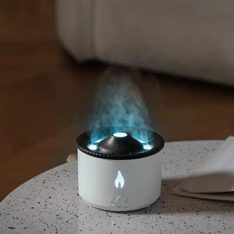 New Creative Ultrasonic Essential Oil Humidifier Volcano Aromatherapy Machine Spray Jellyfish Air Flame Humidifier Diffuser Forease