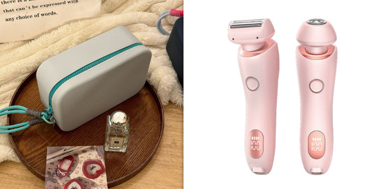 2 In 1 Hair Removal Epilator USB Rechargeable Trimmer Women Body Razor Face Leg Armpit Bikini Hand Pubic Shaver Hair Remover Forease