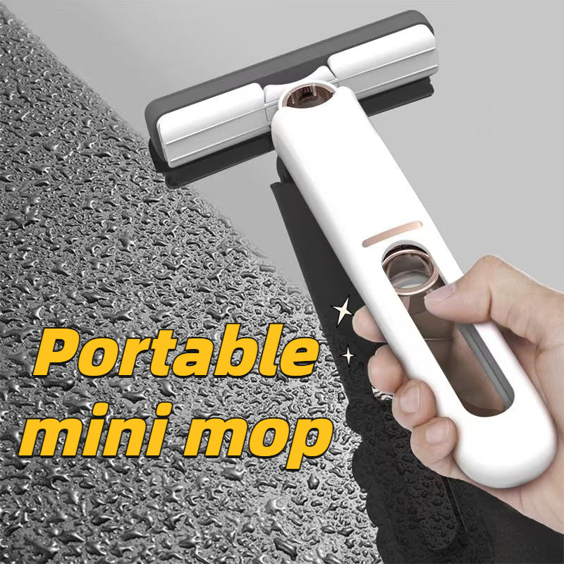 New Portable Self-NSqueeze Mini Mop, Lazy Hand Wash-Free Strong Absorbent Mop Multifunction Portable Squeeze Cleaning Mop Desk Window Glass Cleaner Kitchen Car Sponge Cleaning Mop Home Cleaning Tools Forease