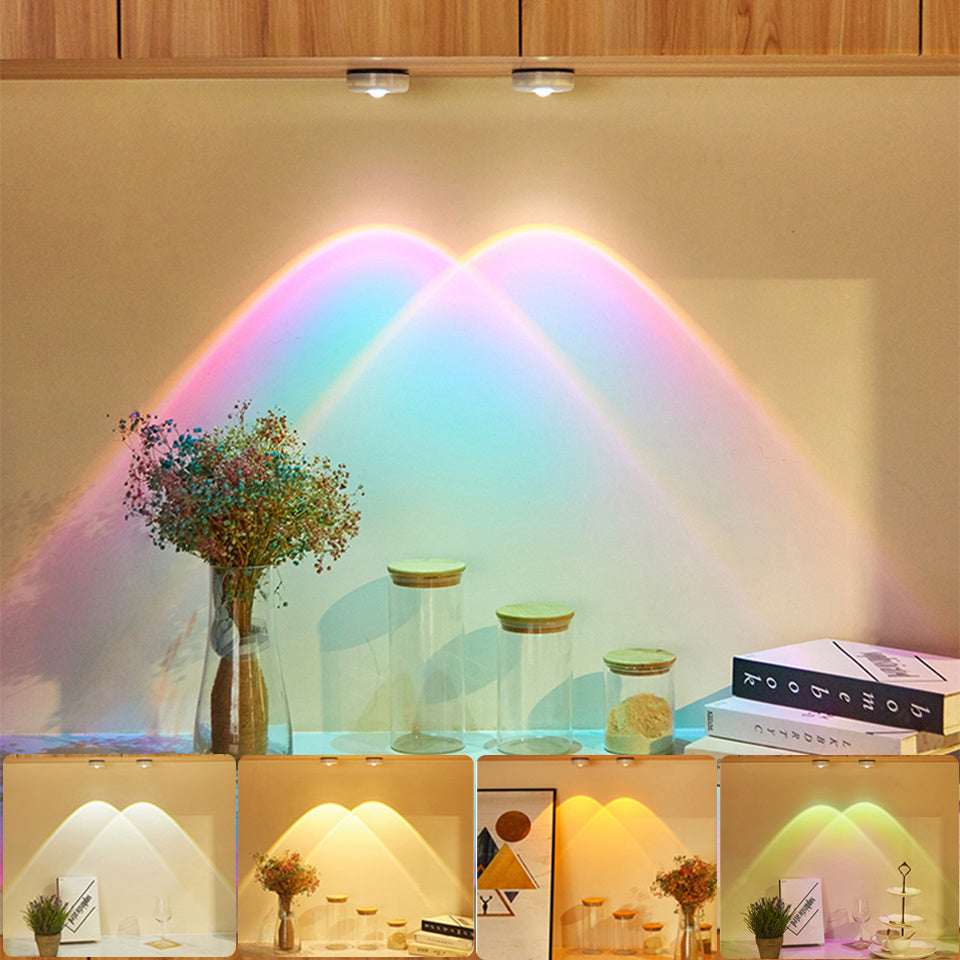 Led Lights Wireless Closet Kitchen Lights Under Furniture Battery Powered Sunset Nightlight Wall Lamp Bedroom Decoration Cabinet Forease