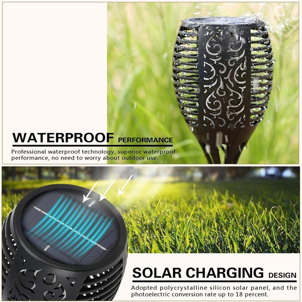 LED Waterproof  Solar Torch Light Lamp Outdoor Landscape Decoration Garden Lawn Light Forease