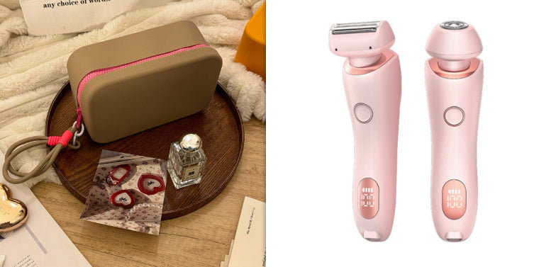 2 In 1 Hair Removal Epilator USB Rechargeable Trimmer Women Body Razor Face Leg Armpit Bikini Hand Pubic Shaver Hair Remover Forease