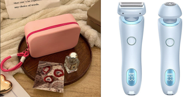 2 In 1 Hair Removal Epilator USB Rechargeable Trimmer Women Body Razor Face Leg Armpit Bikini Hand Pubic Shaver Hair Remover Forease