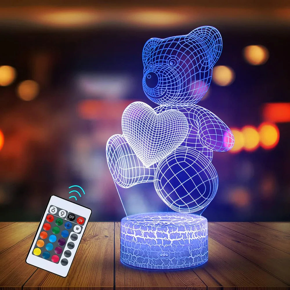 3D Lamp Acrylic USB LED Night Lights Neon Sign Lamp Xmas Christmas Decorations For Home Bedroom Birthday Decor Valentines Day Gifts Forease