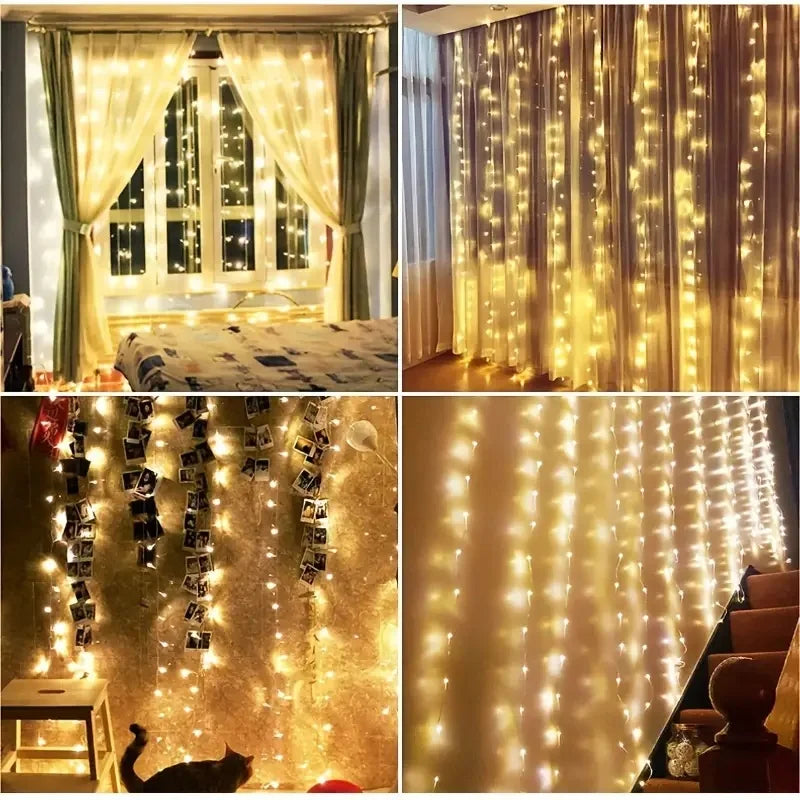 USB String Lights Holiday Wedding Fairy Light Garland Lights for Bedroom 3/4/6M Remote Control Curtain LED Christmas Decoration Forease