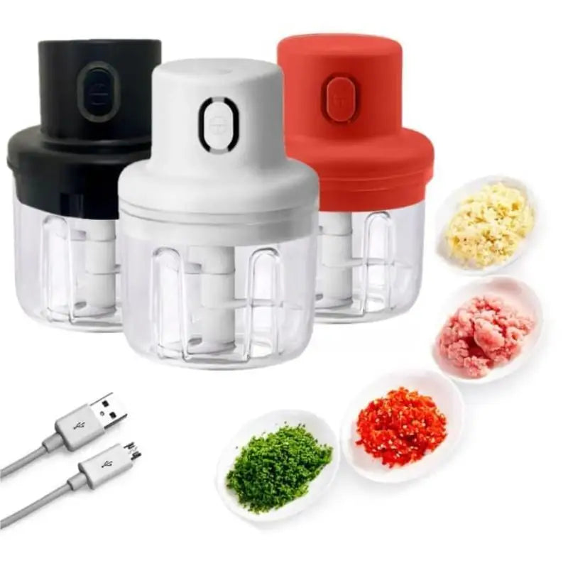 Mini Electric Food Processor 250ml Cordless Rechargeable Shredder Kitchen Utensilio Forease