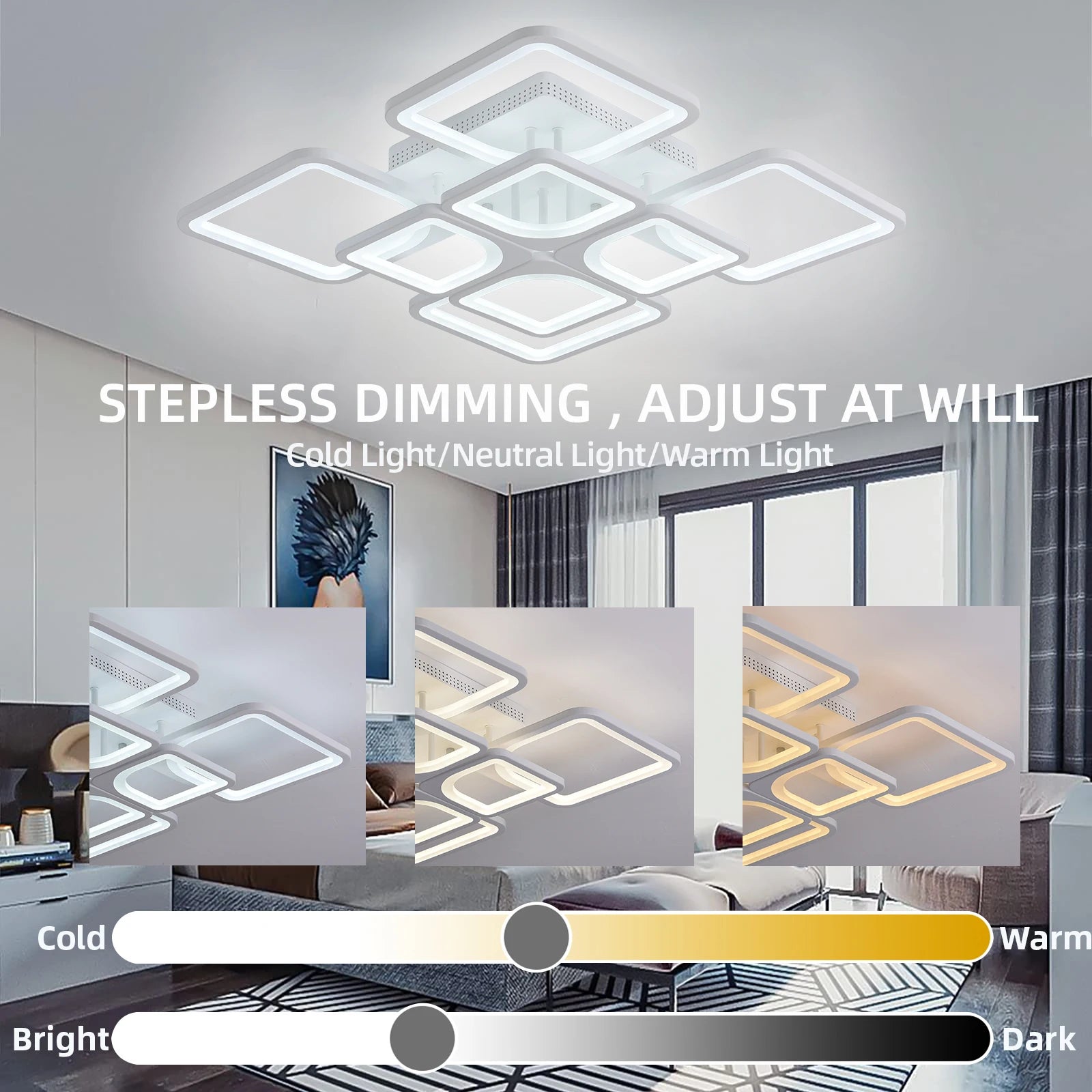 Led Modern Chandelier Living Room Bedroom Kitchen Remote Control Luxury Lamp Ceiling Light Nordic Home Lighting Fixture Forease