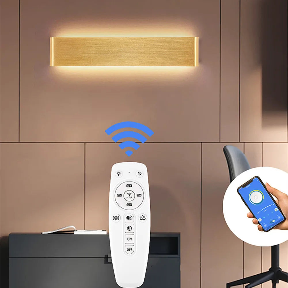 LED Wall Lamp 28W 32W 2.4G Bluetooth APP Control Wall Light AC170-245V Dimmable Modern Sconce Bedside Light Indoor Lighting Forease