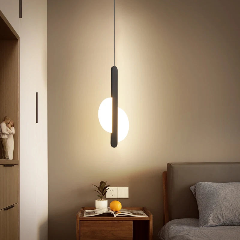 Nordic bedside lamp bedroom pendant lamp restaurant lamp designer creative desk modern minimalist bar table small chandelier Forease