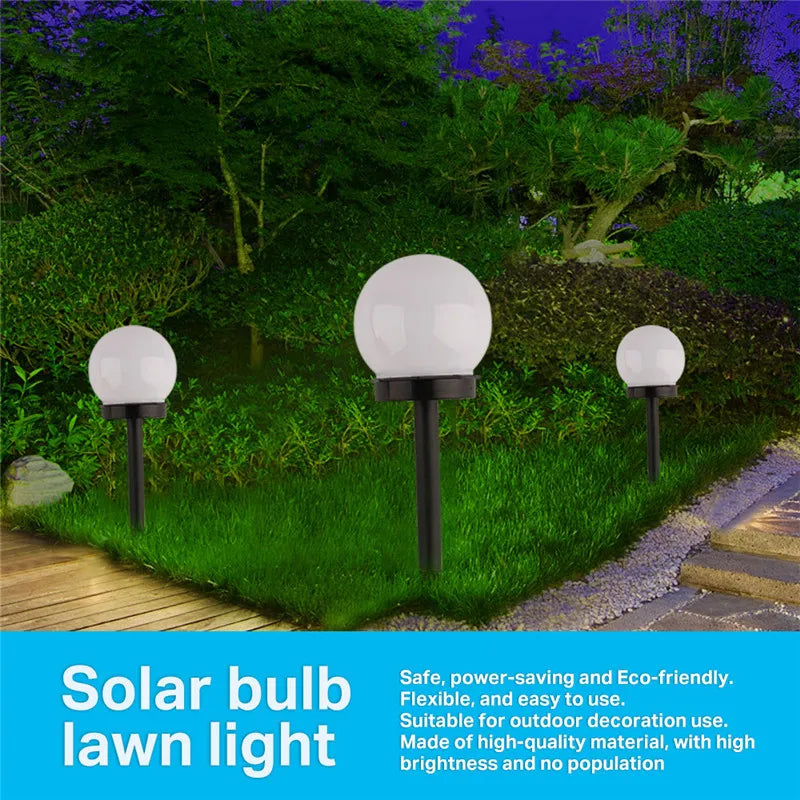 6 pcs/lot Solar Garden Light Waterproof LED Bulb Lawn Garden Light Outdoor Camping Night Lights Solar Powered Landscape Lamp Forease