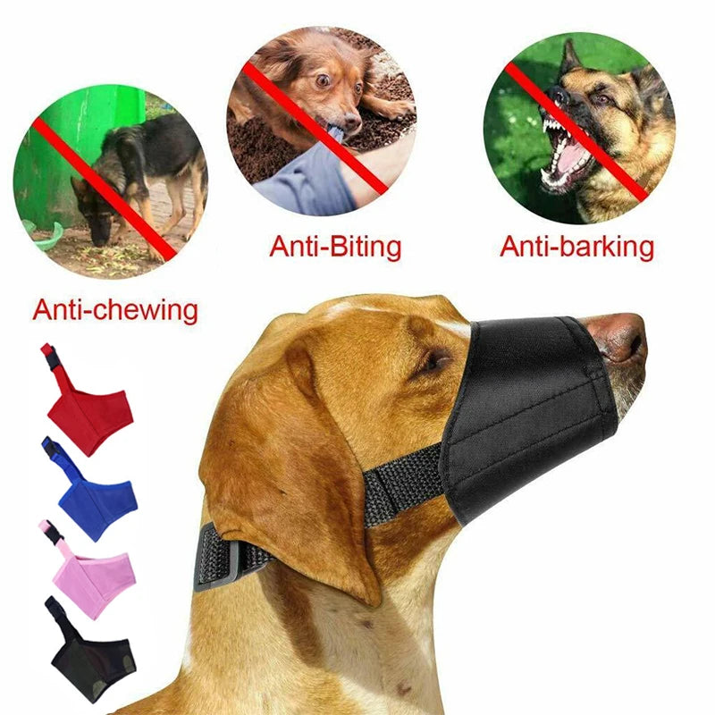 Adjustable Dog Mouth Muzzle Barking Nylon Anti Bark Bite Chew Training Products Pet Accessories for Large Small Medium Dog Pet Forease