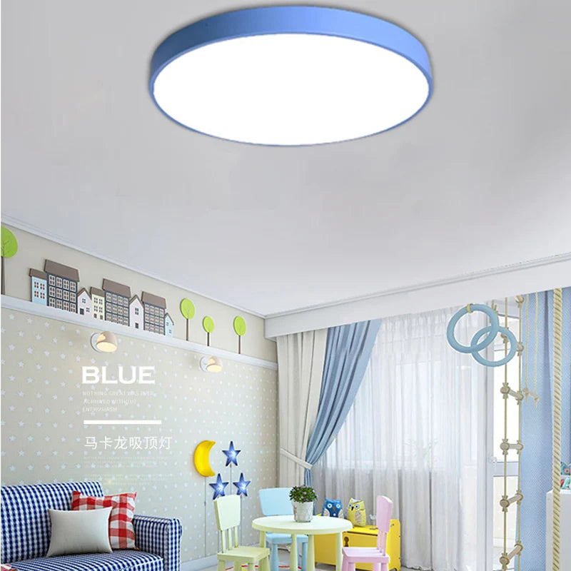 New modern LED ceiling light ultra-thin living room lamp bedroom panel surface mount remote control Forease