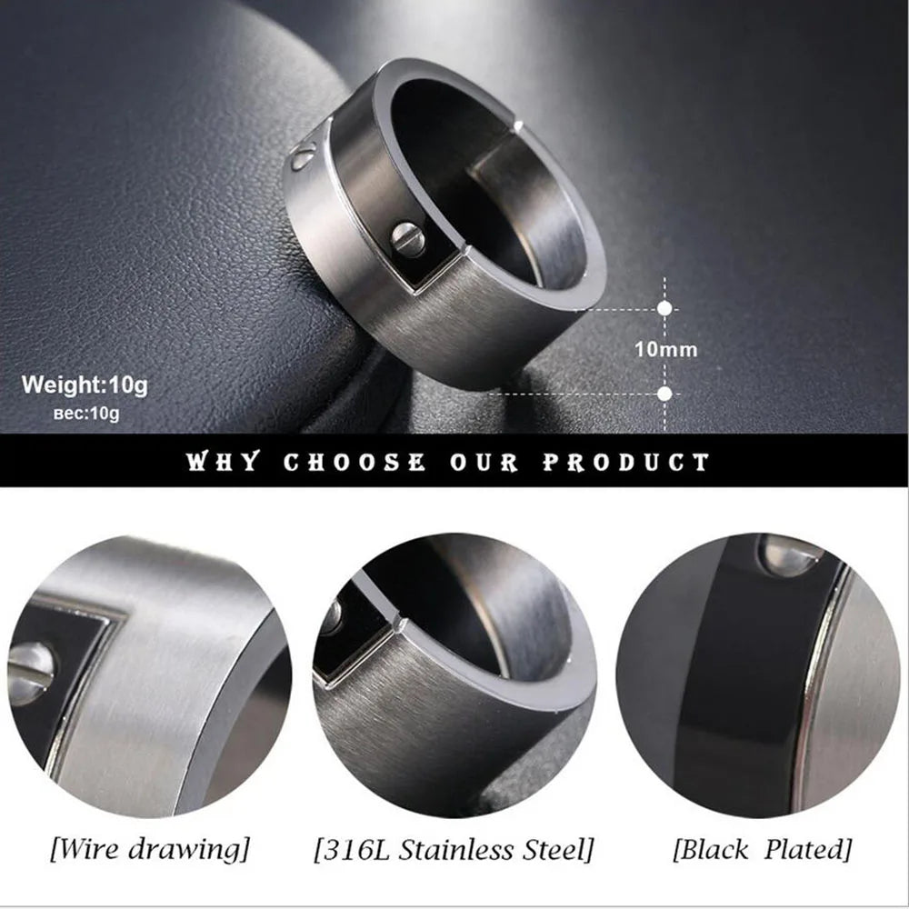 Stainless Steel Ring for Men Unique Design Fashion Titanium Steel Men Ring Gift & Jewelry Forease