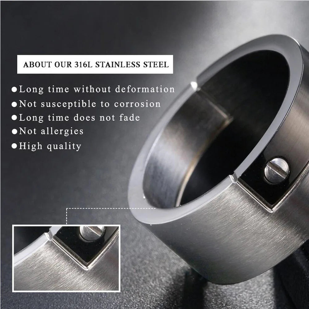 Stainless Steel Ring for Men Unique Design Fashion Titanium Steel Men Ring Gift & Jewelry Forease