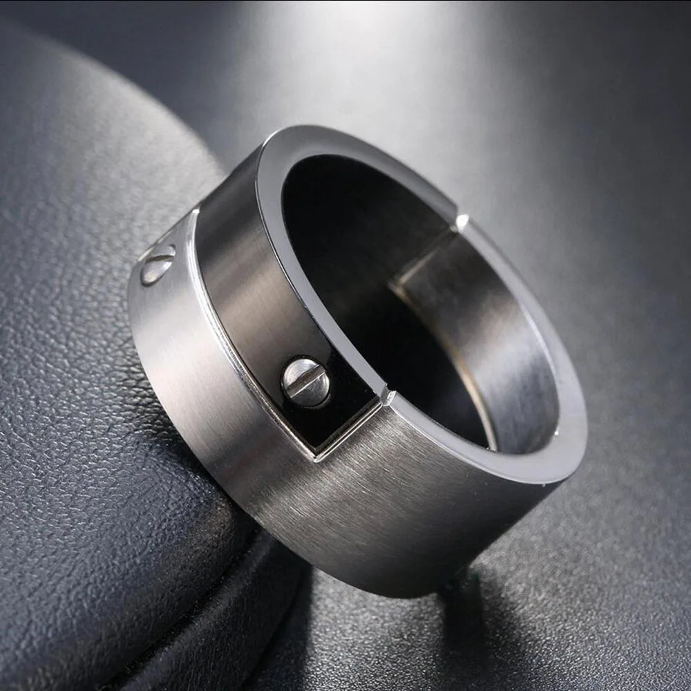 Stainless Steel Ring for Men Unique Design Fashion Titanium Steel Men Ring Gift & Jewelry Forease