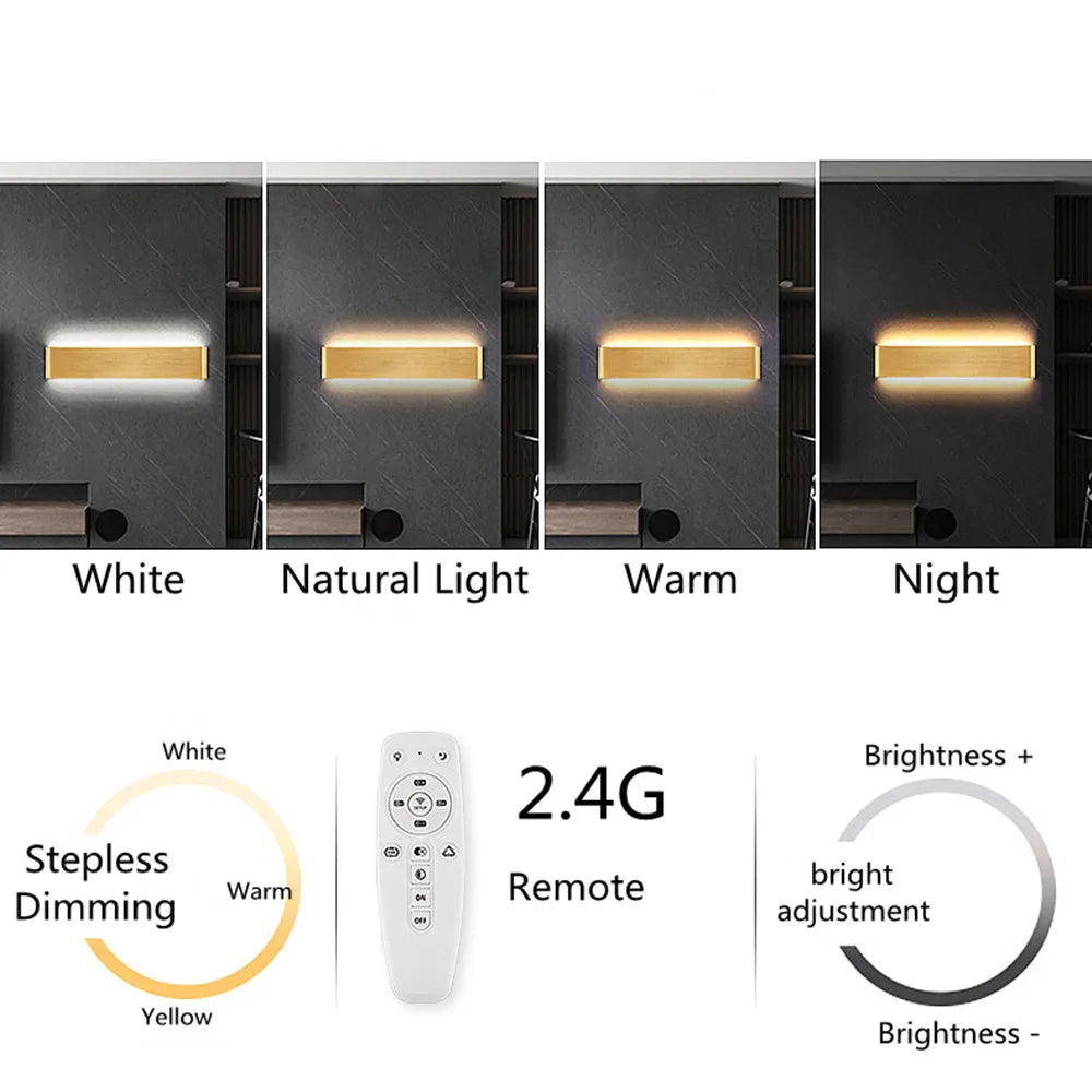 LED Wall Lamp 28W 32W 2.4G Bluetooth APP Control Wall Light AC170-245V Dimmable Modern Sconce Bedside Light Indoor Lighting Forease