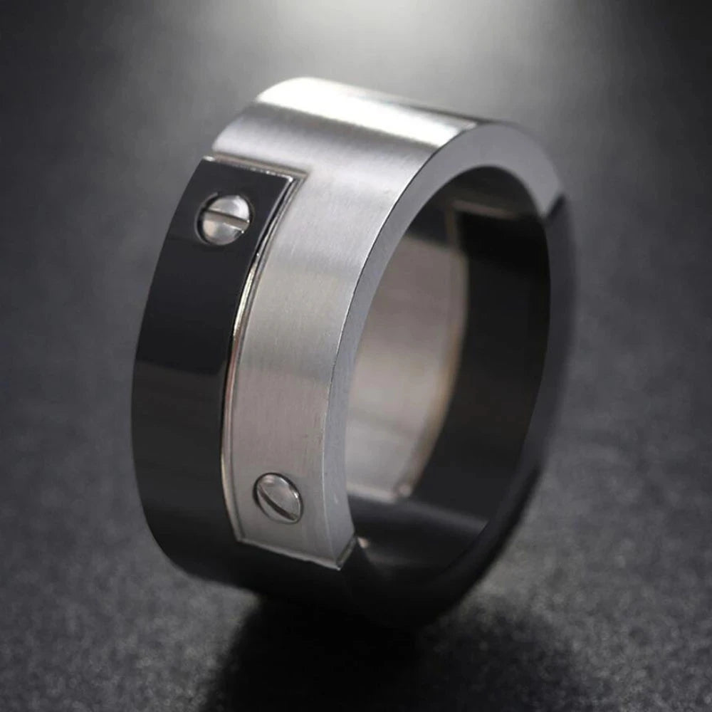 Stainless Steel Ring for Men Unique Design Fashion Titanium Steel Men Ring Gift & Jewelry Forease