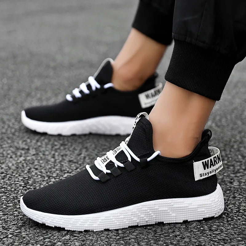 Mesh Men Shoes Casual Breathable Men Sneakers Fashion Lace-Up Lightweight Walking Sneakers Tenis Masculino Men Vulcanize Shoes Forease