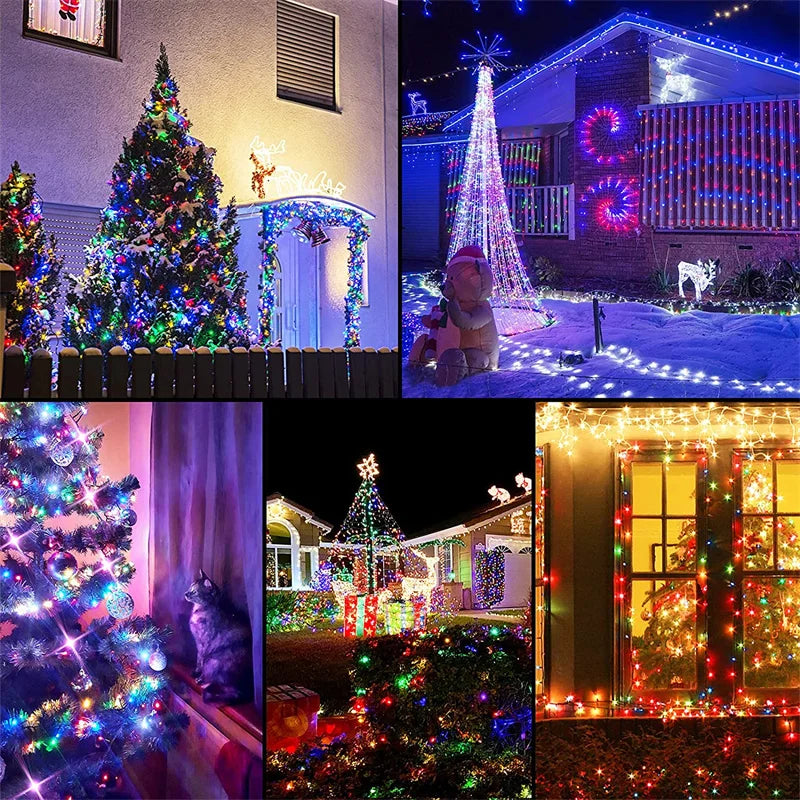 LED Outdoor Solar Lamp String Lights 100/200/300 Leds Fairy For Holiday Christmas Party Garland Garden Decor Forease