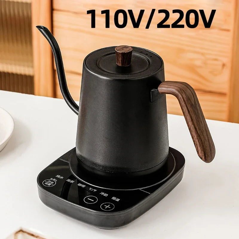 Gooseneck Electric Kettle 800ml Hand Brew Coffee Pot smart Teapot Temperature Control Pot 1000W Rapid Heating Kettle 110v/220v Forease