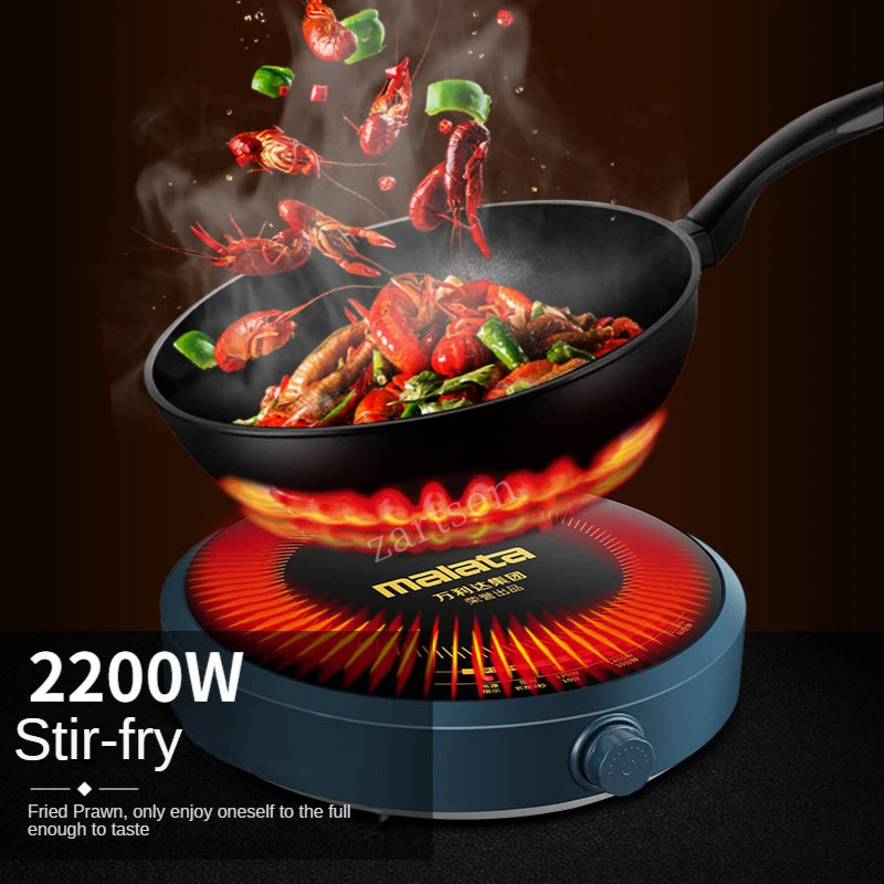 Electric Induction Cooker Boiler Waterproof 2200W Stir-Fry Cooking Plate Intelligent Hot Pot Stove Cooktop Burner Forease