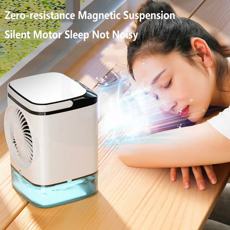 Xiaomi New Mini Atomizing Cooling Fan Desktop Atomizing Spray Fan Portable Humidification Air Conditioning Electric Fan Outdoor Forease