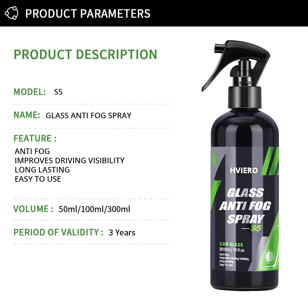 50-300ml Auto Part Windshield Durable Spray Improve Driving Vision Cleaning Maintenance Glass Anti-fogging Agent Water Repellent Forease