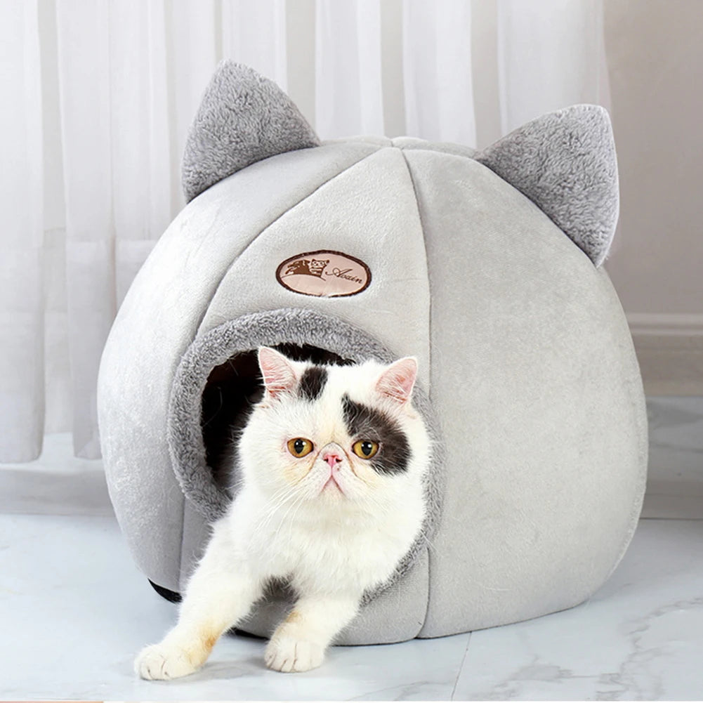 New Deep Sleep Comfort In Winter Cat Bed Iittle Mat Basket Small Dog House Products Pets Tent Cozy Cave Nest Indoor Cama Gato Forease