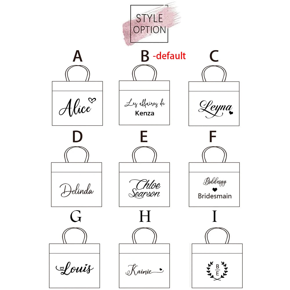 Personalised Name Bridesmaid Tote Bag Gift Bag For Bridesmaid Custom Reusable Shopping Storage Bags High Quality Jute Bag Forease