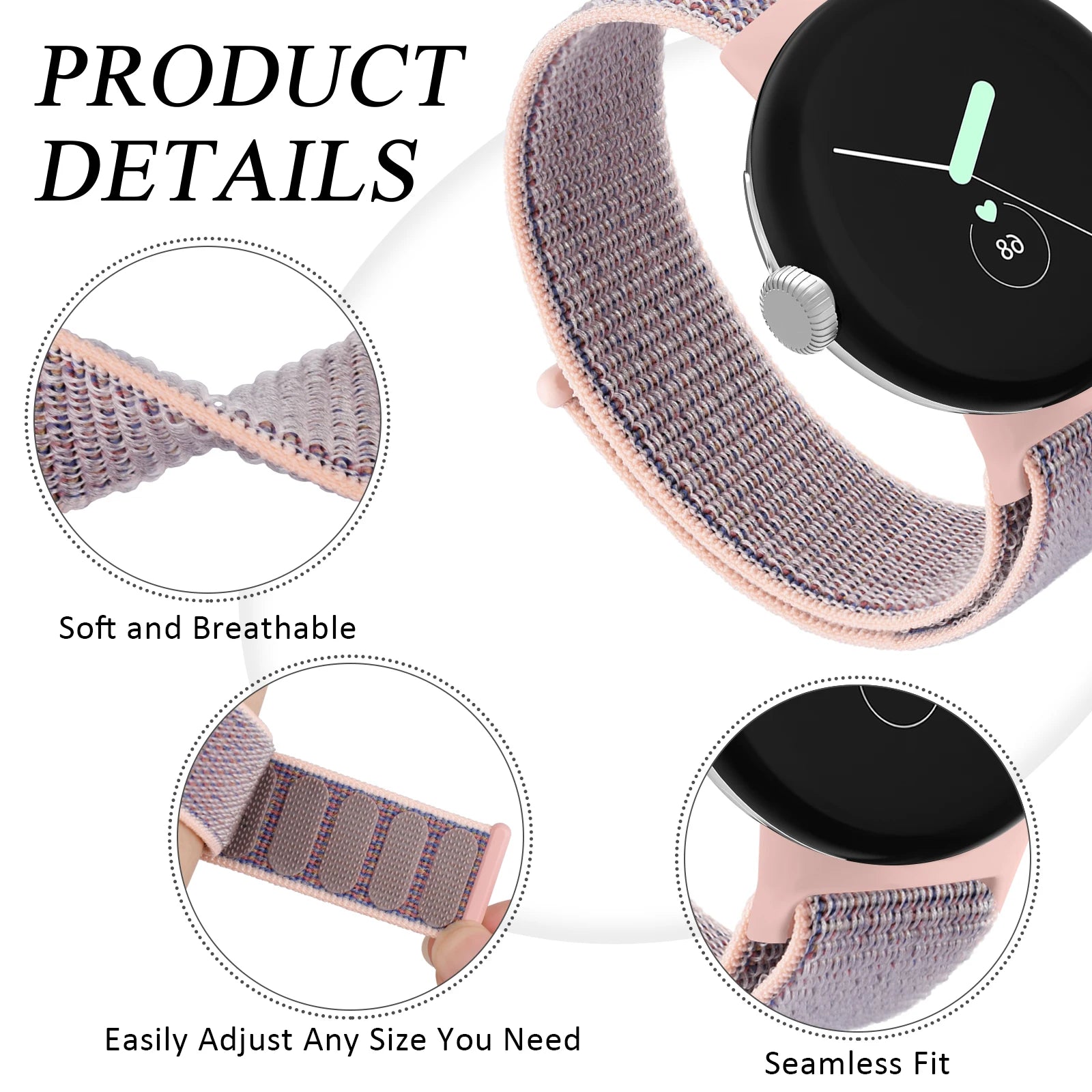 Nylon Band For Google Pixel Watch Strap Watchband Breathable Wristband For Google Pixel Watch Strap Smart Watch Band Bracelet Forease