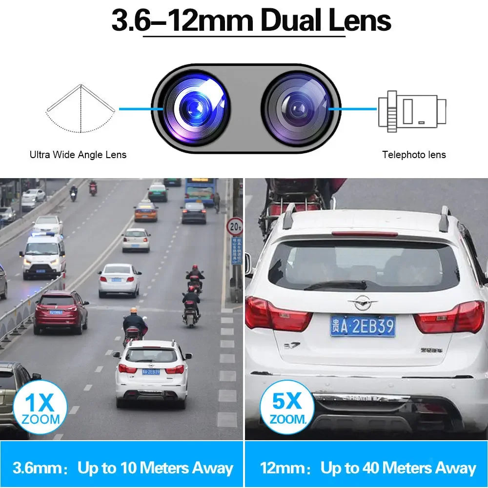 8MP Tuya Smart Dual Lens Wifi IP Camera Auto Tracking Wireless Security Cam Outdoor Street PTZ CCTV Surveillance Camera 5X Zoom Forease