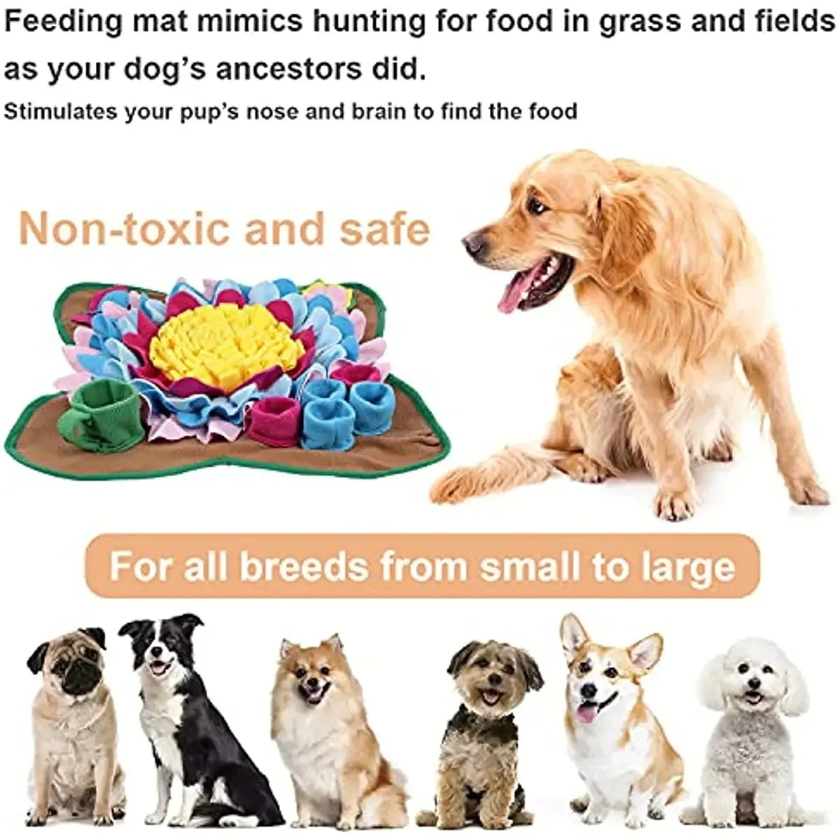 Dogs Snuffle Mat Pet Leak Food Anti Choking Mat Cat Dog Training Blanket Nose Work Toy Pet Slowing Feeding Intelligence Mat Toys Forease