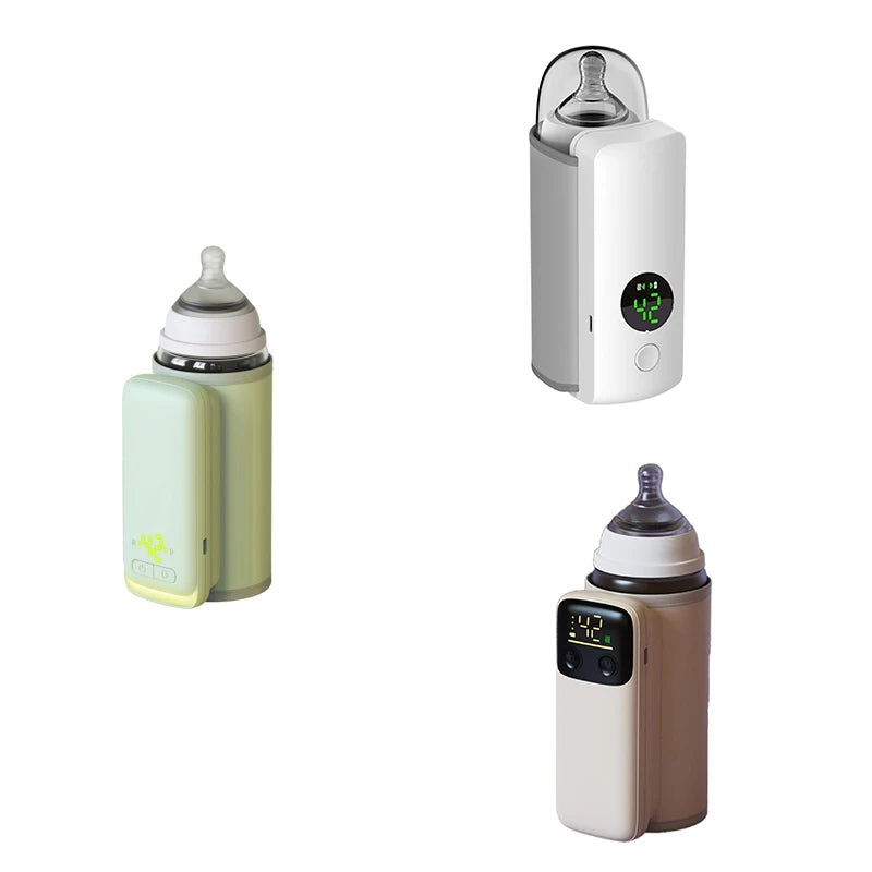 Top Sale Bottle Heating Jacket 6Levels Adjustment Temperature Display Night Light Lighting Portable Baby Bottle Heater 6000Amh Forease