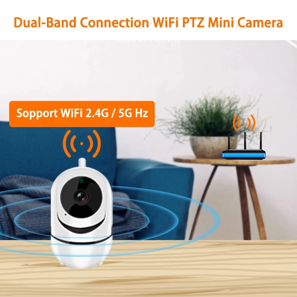 YI IoT 5Ghz 2.4Ghz WiFi IP Camera 3MP Indoor Mini PTZ Camera Video CCTV Surveillance Home Security Night Vision Ai Intelligent Forease