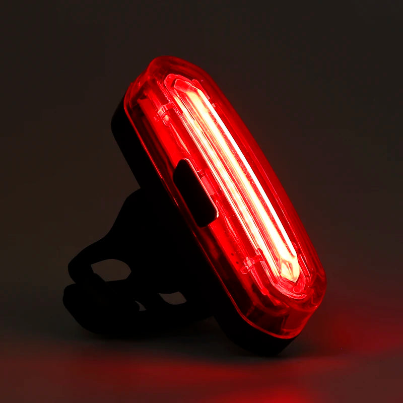 Night Cycling Tail Light Outdoor Highlight USB Charging Single Light Mountain Bike Led Warning Light Tail Bicycle Accessories Forease