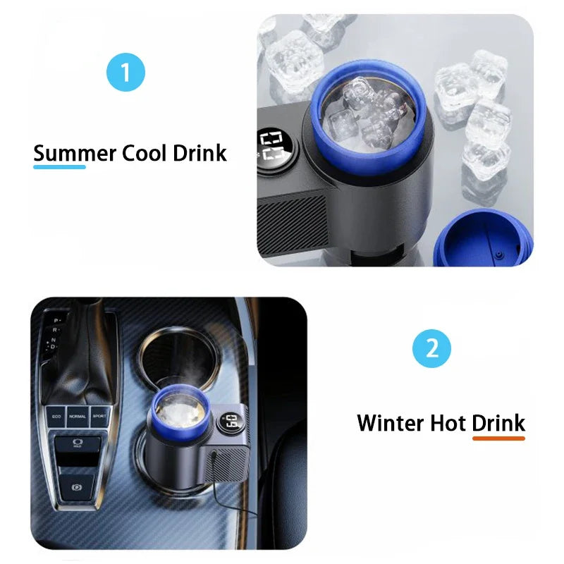 2-in-1 Electric Cooling Heating Cup Beverage Coffee Mug Warmer Cooler Mini Smart Car Refrigerator for Milk Drinks Thermos Cup Forease