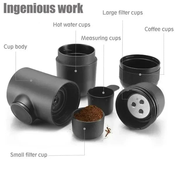 Portable mini hand pressure coffee machine Handheld pressure coffee Espresso machine office/home office travel outdoor travel Forease