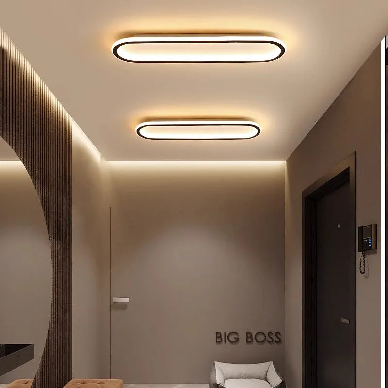 Long Led Ceiling Chandelier Modern Living Room Bedroom Lighting for Home Lamp Dining Room Light Ceiling Mount Led Strip Lights Forease