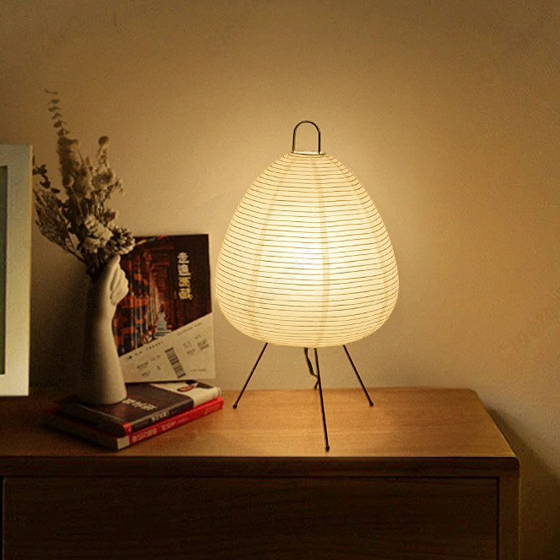 Japanese Design Akari Noguchi Yong Table Lamp Rice Paper Standing Lamp Bedroom Home Decor Study Living Room Bar Light Fixtures Forease