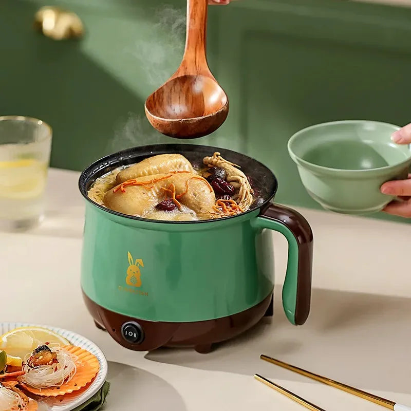 Mini Electric Cooker 2 People Food Noodle Single/Double Layer Multifunction Non-stick Pan Steam Cooking Machine For Home Kitchen Forease