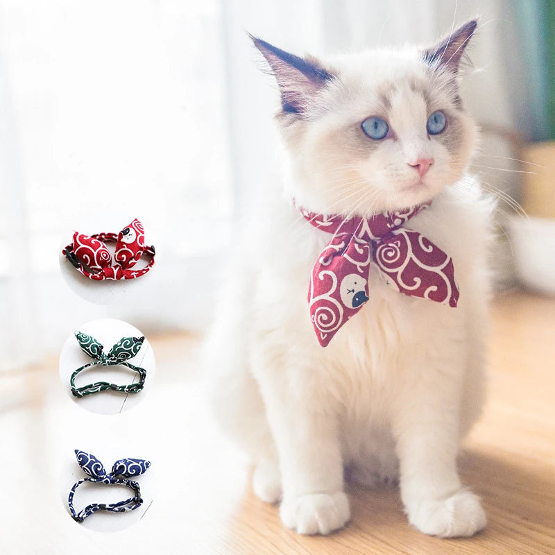 Cat Collar Bow Bowtie Cat Collar for Cats and Small Dogs Accessories Cat-Collar Kitten Pet Products Chihuahua Bow Tie Necklace Forease