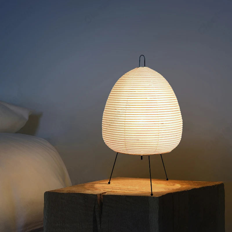 Japanese Design Akari Noguchi Yong Table Lamp Rice Paper Standing Lamp Bedroom Home Decor Study Living Room Bar Light Fixtures Forease