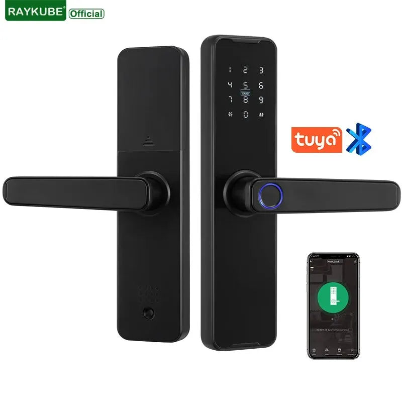 Tuya Bluetooth Intelligence Lock Biometric Fingerprint Smart Keyless Access Password IC Card Smartlife Support 8 Language K7pro+ Forease