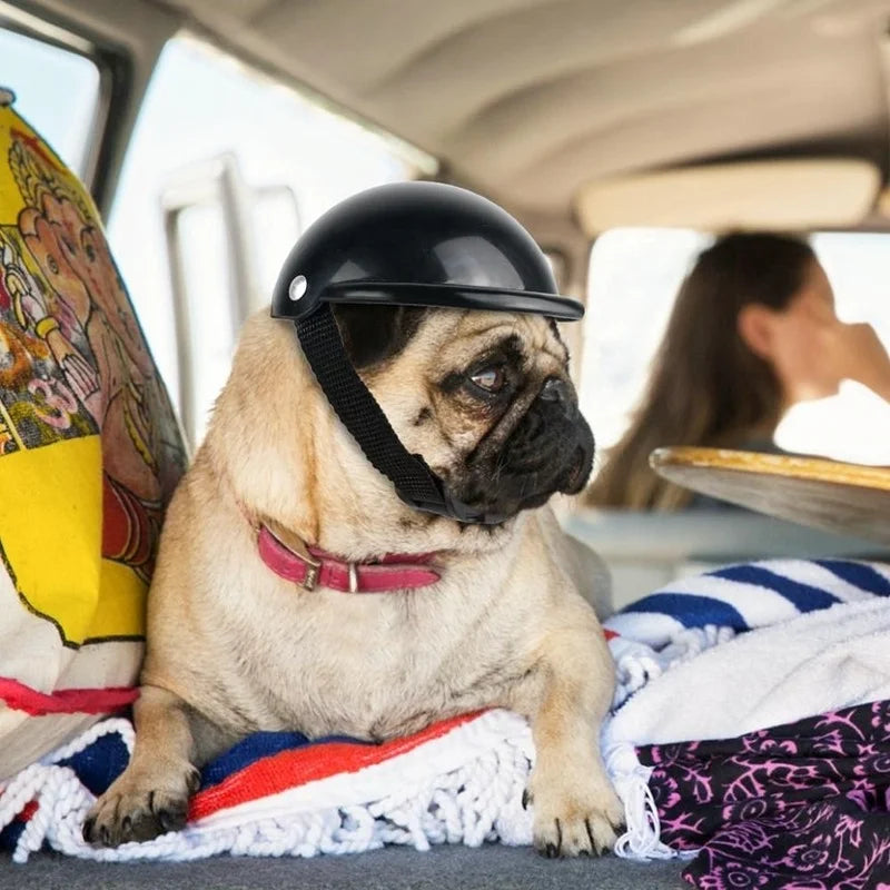 Pet Helmets Dog Cat Bicycle Motorcycle Helmet with Sunglasses Safety Doggie Hat for Traveling Head Protection Pet Supplies S / M Forease