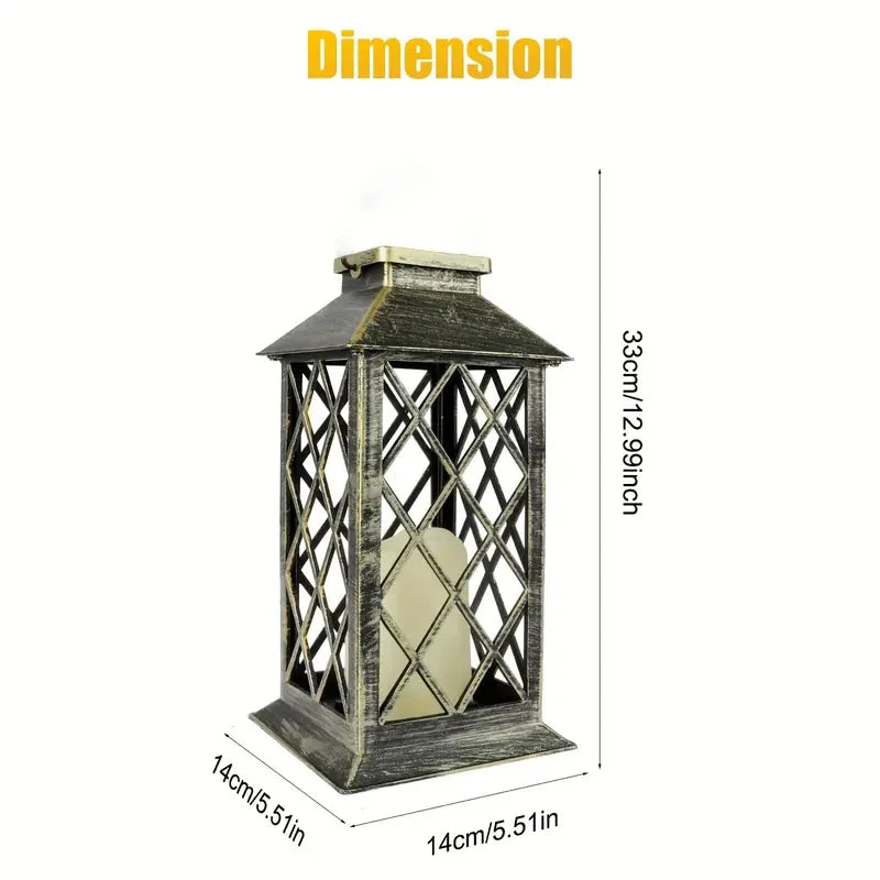 1pcs Solar Powered Hanging Lamp Flickering Flameless Candle Waterproof LED Light For Table Patio Lawn Outdoor Party Decorative Forease