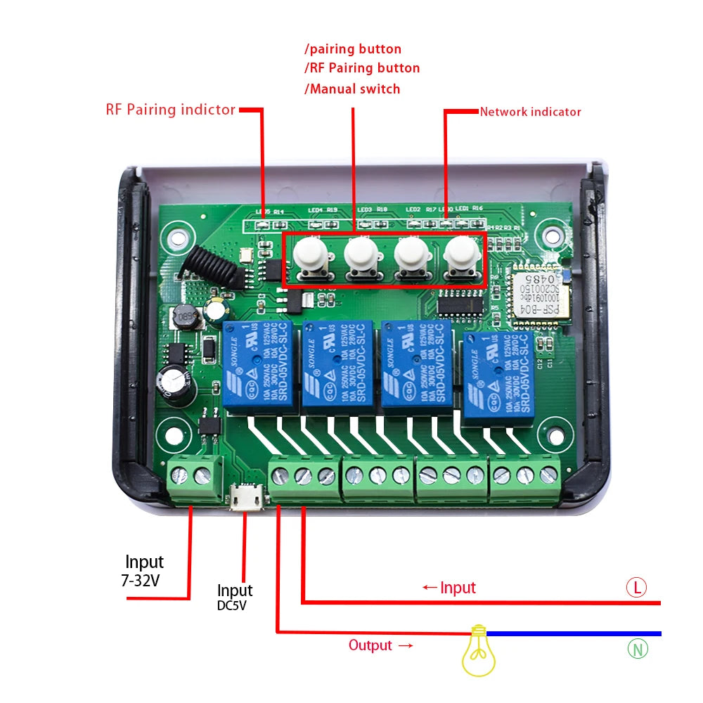 EWelink WiFi Smart Switch Module Garage Door Controller 433MHz RF Remote Control Switch Receiver Voice Control Alexa No Need Hub Forease