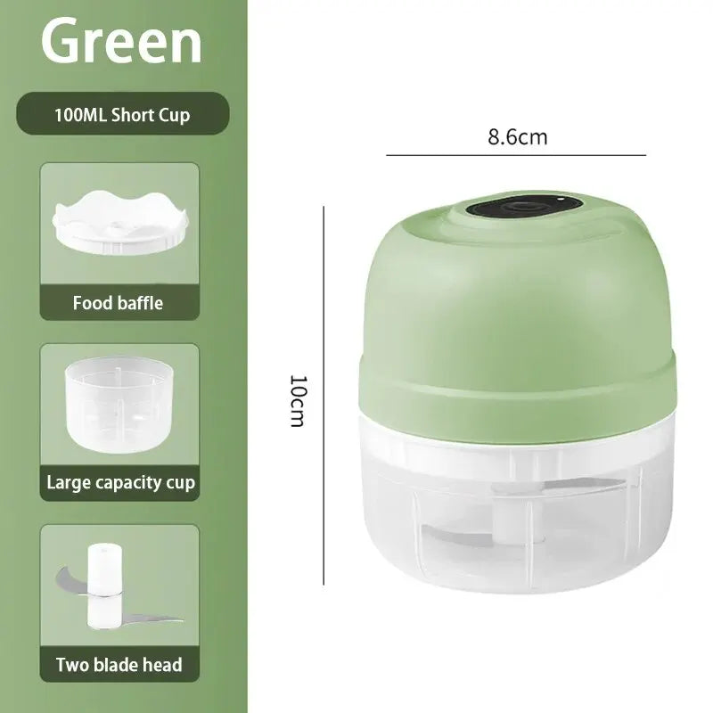 Electric Garlic Purer 250ML Mini Electric Garlic Chopper USB Charging Ginger Vegetable Cutter Food Chopper Kitchen Tools Forease